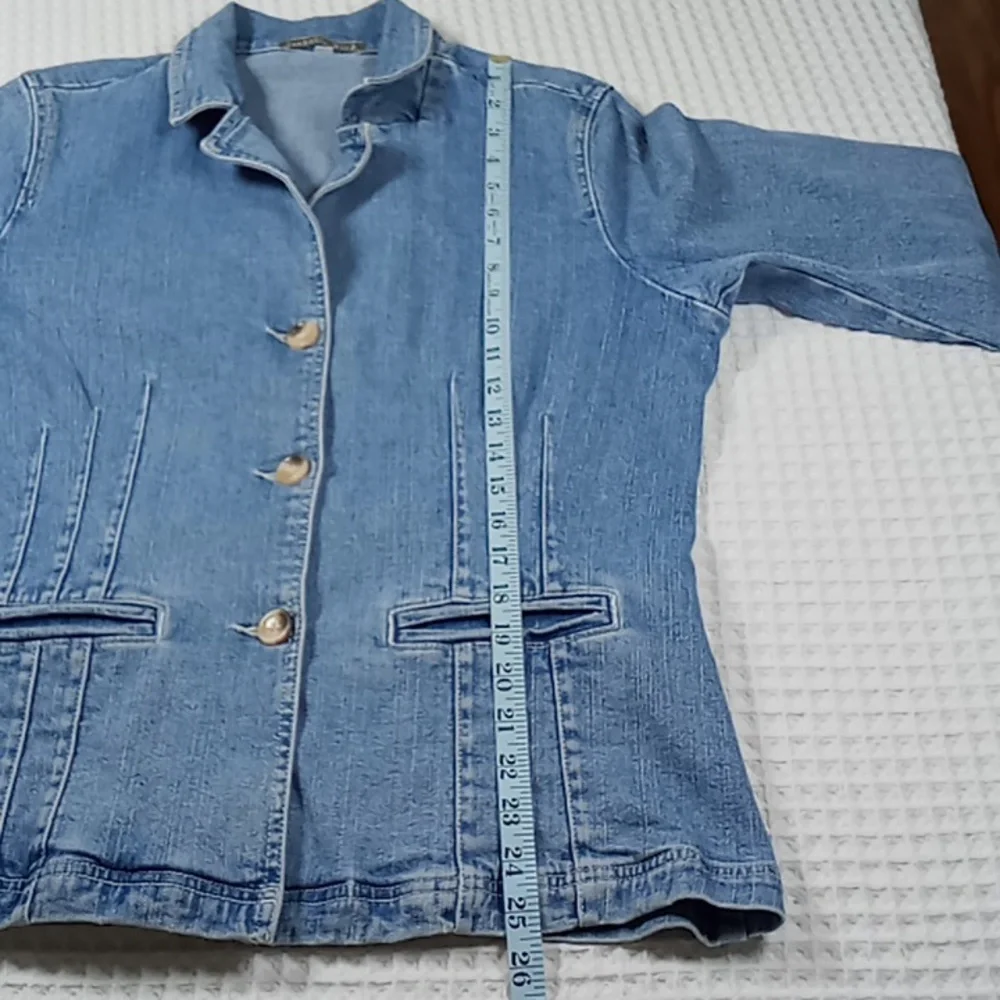 Anthropologie Isabella Bird Women's Blue Denim Jacket Size 12